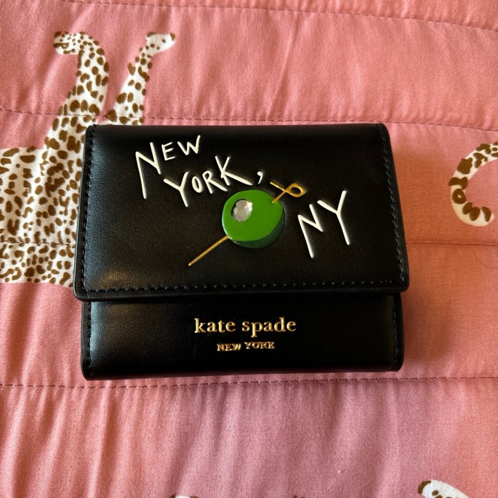 Kate spade Perfect Match Flap Card Case Leather mini wallet matchbook